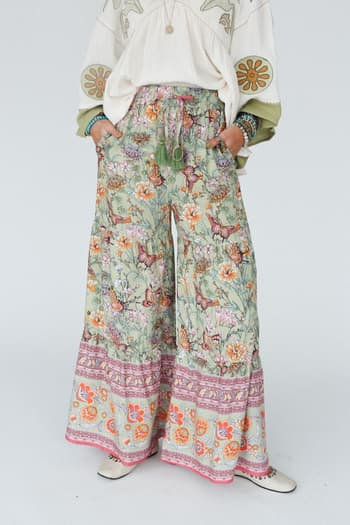 lani-wide-leg-pants-sage-green-butterfly-border-print/Sage Butterfly Border Print