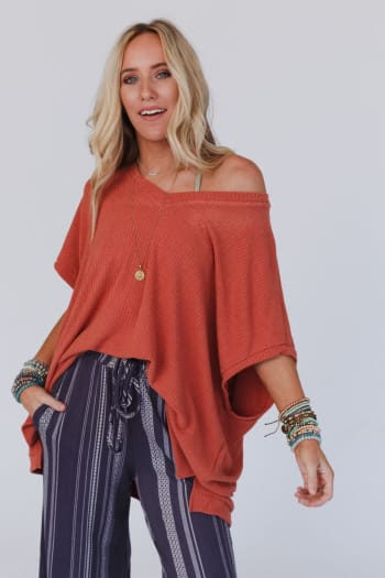 rowan-oversized-ribbed-knit-top-brick/Brick
