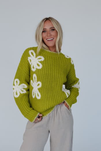 daisy-belle-sweater-green/Green