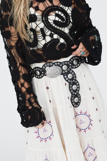 onyx-oval-western-belt-black/Black
