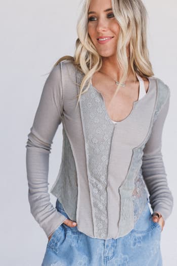 caia-long-sleeve-lace-top-gray/Gray