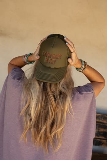 not-your-cowboy-trucker-hat-olive/Olive