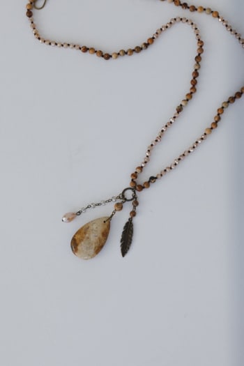 Mountain Meadow Necklace in Taupe Multi from 3BN