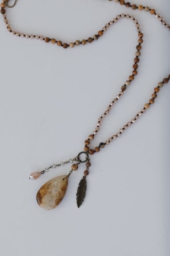 Mountain Meadow Necklace in Taupe Multi from 3BN