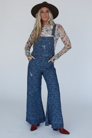milly-distressed-hem-wide-leg-overall-blue-multi/Blue Multi