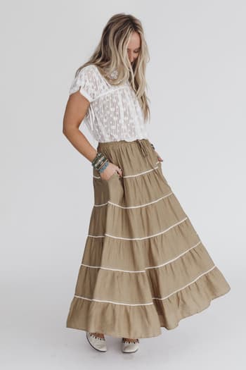 mossy-grove-maxi-skirt-olive/Green