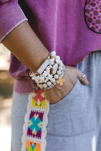 elyse-bracelet-set-white/White