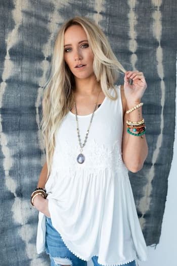 3BN First Love Crochet Tank - White | Tops - Three Bird Nest
