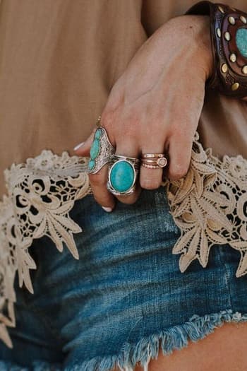 Mojave Turquoise Statement Ring - Three Bird Nest
