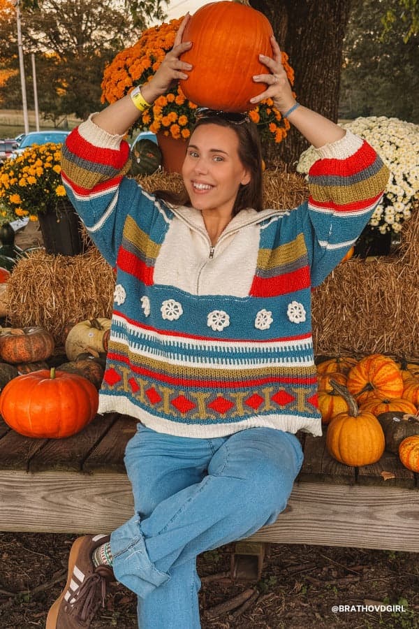 Opal Patterned Pullover - Blue Multi – POL Clothing