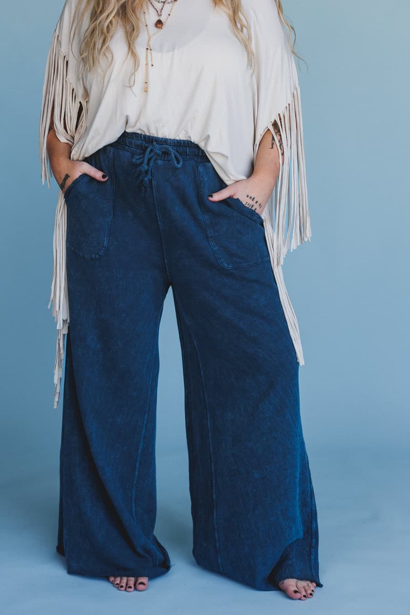 Relaxing Robin Wide Leg Pant - New Navy – CY Fashion