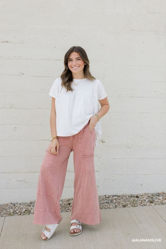 Lucky One Wide Leg Pant - Teal – Easel