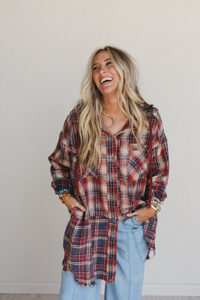 Driftwood Plaid Top – Three Bird Nest