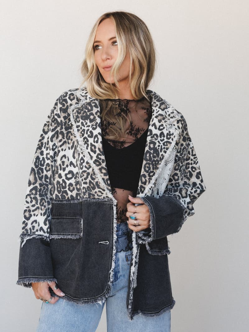 Off The Clock Denim Blazer – Three Bird Nest