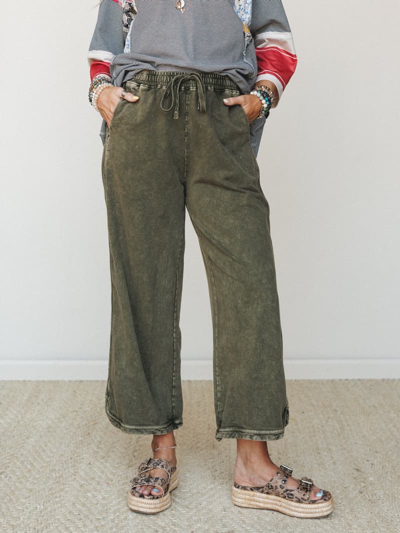 So Comfy Wide Leg Pant Cropped Length – Three Bird Nest