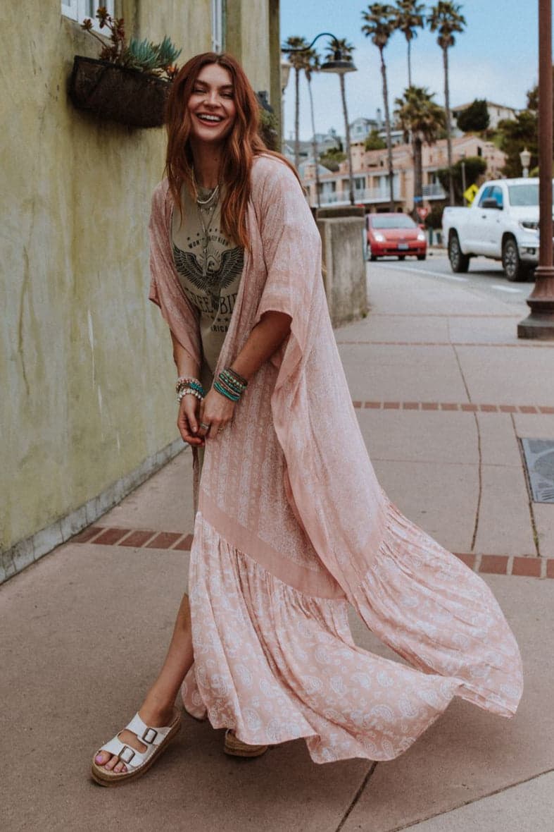 イワタデンキクラッシュアイスプリムス2245R3LABO od缶カバーセット Paisley Tapestry Duster Kimono - Chambray