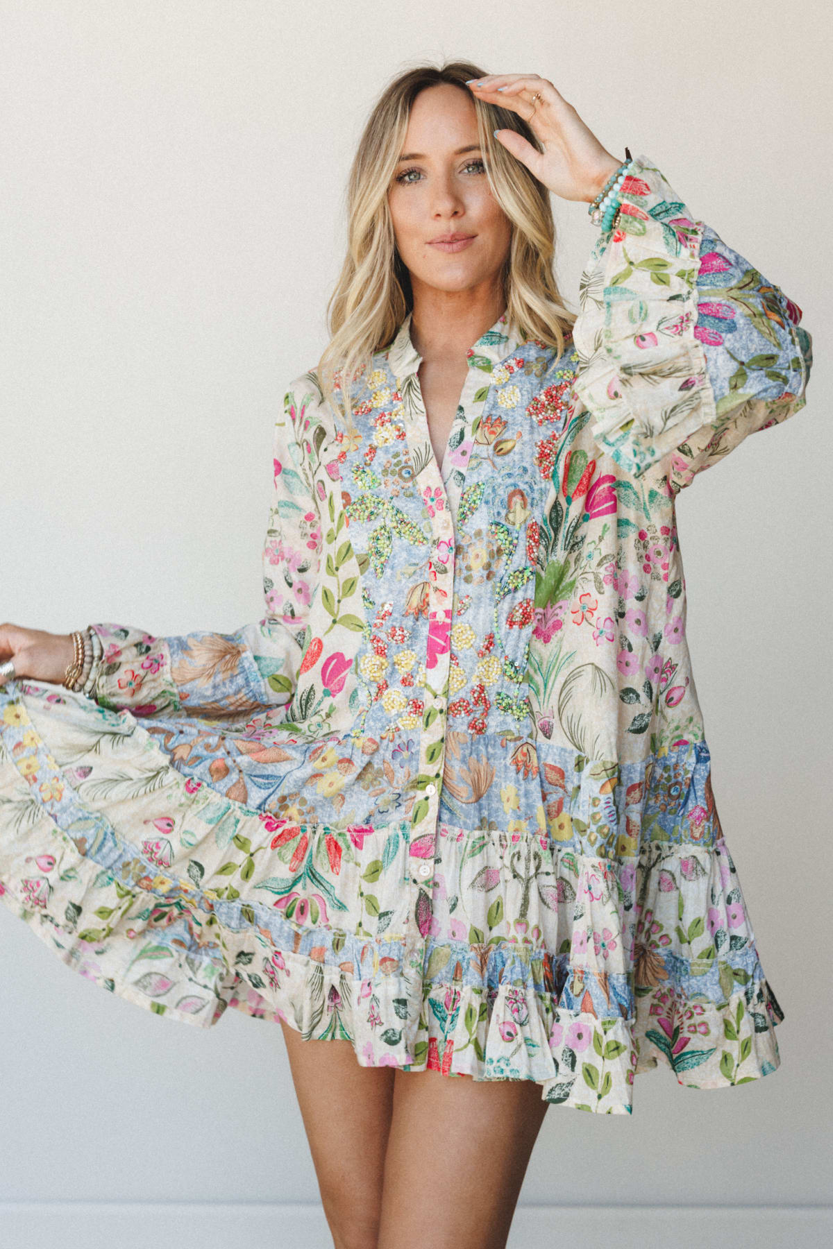 Shop Rainbow Rain Drops Dress >