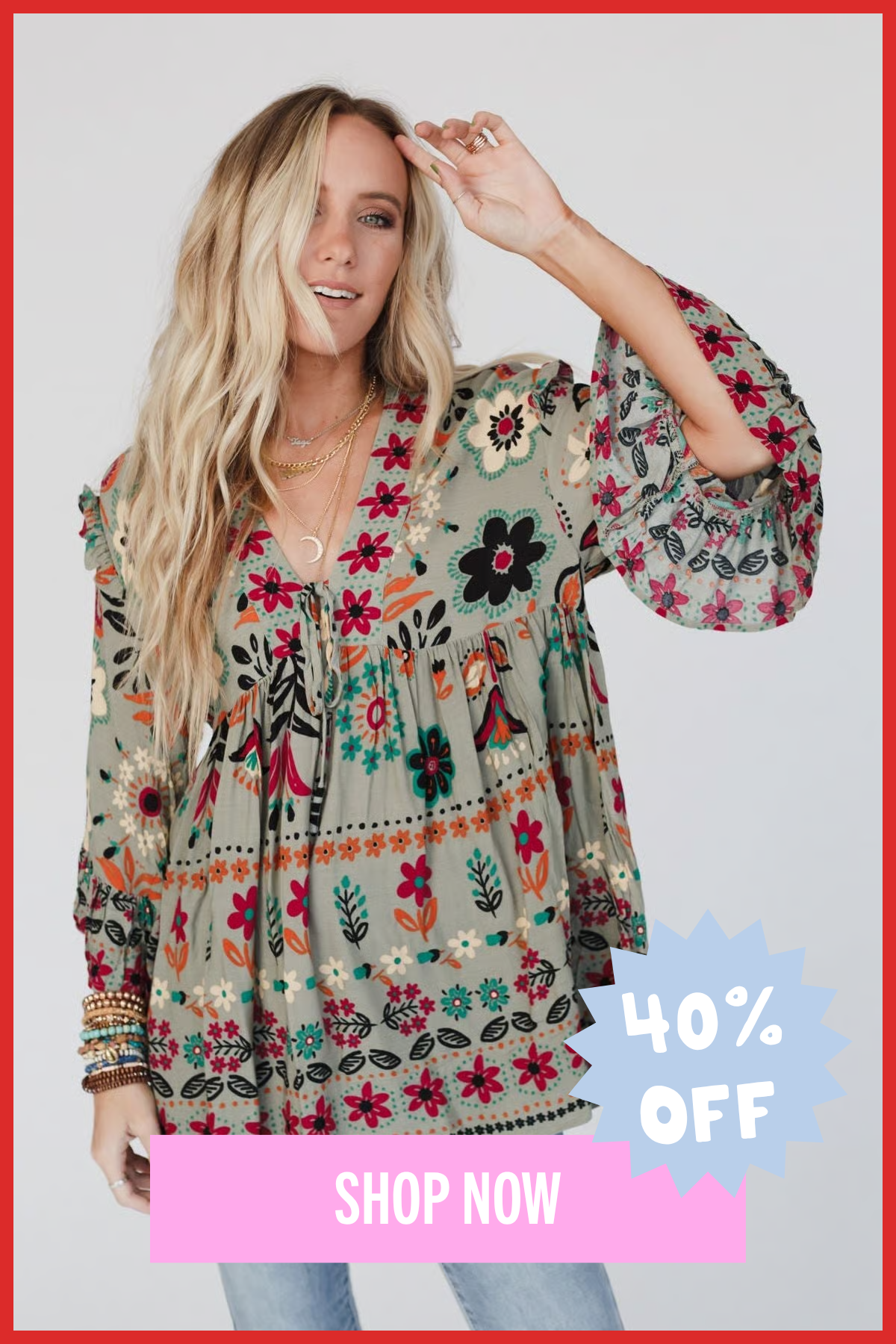 Shop 40% Off Tops >
