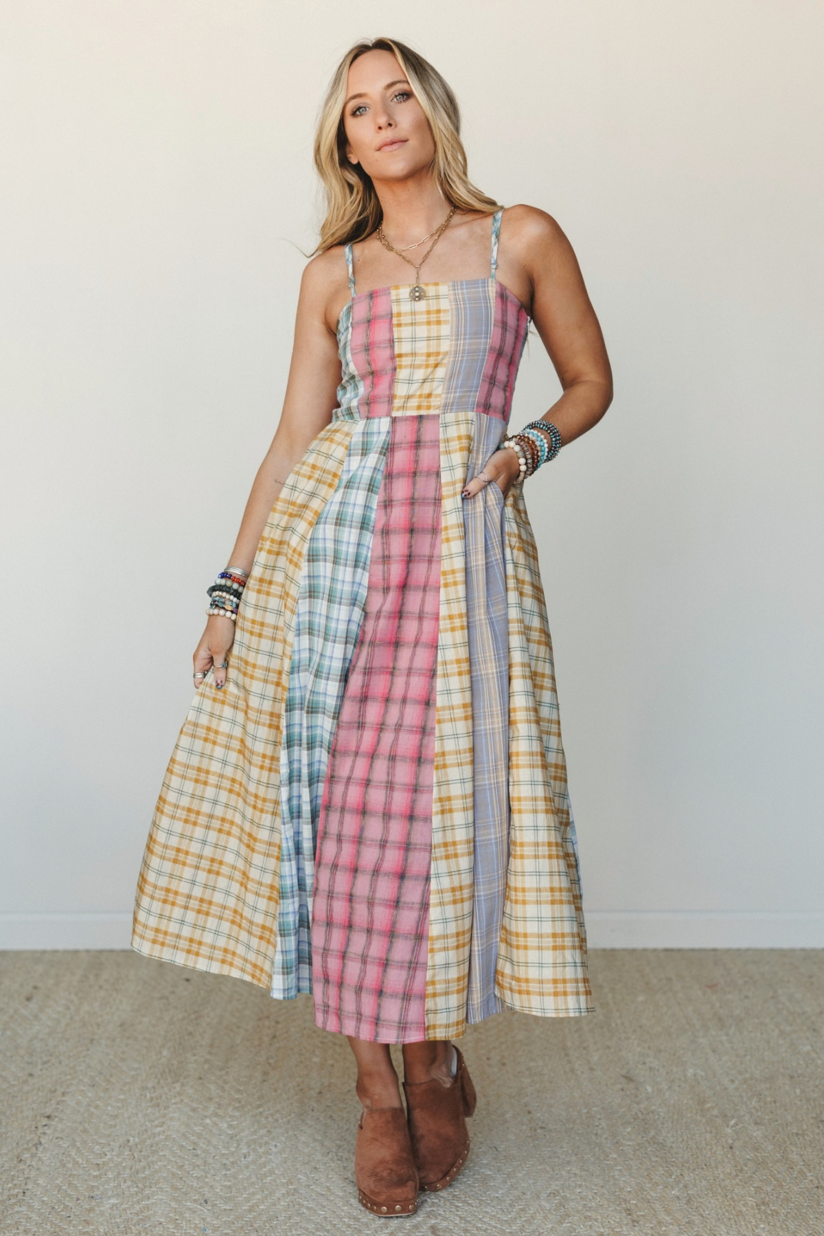 Shop Western Charm Checkered Dress >