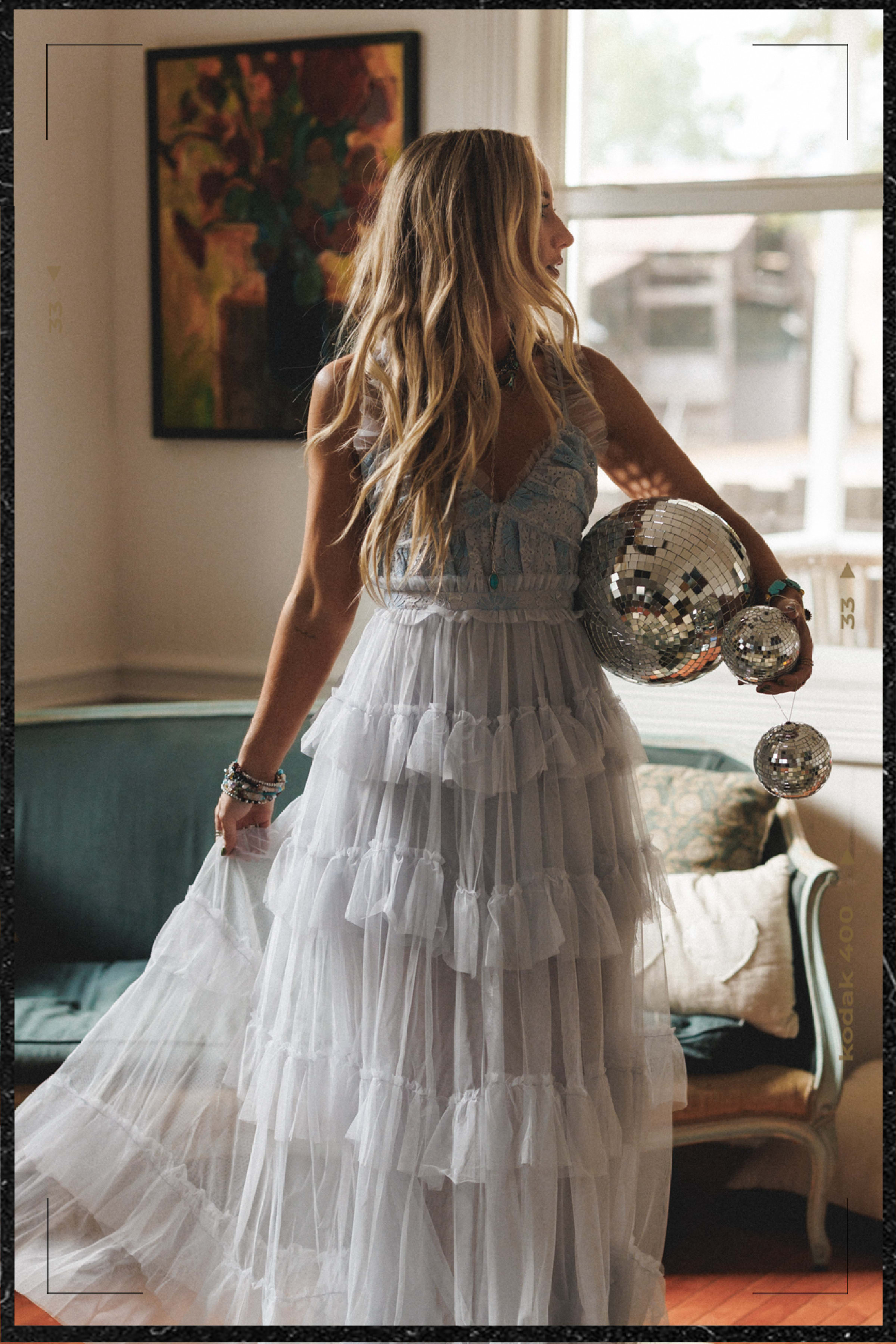 Shop Isley Lace Tiered Maxi Dress >