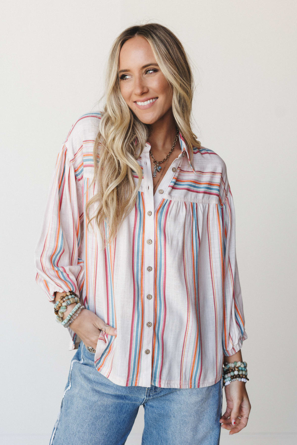 Shop Just Like Sunshine Striped Blouse >