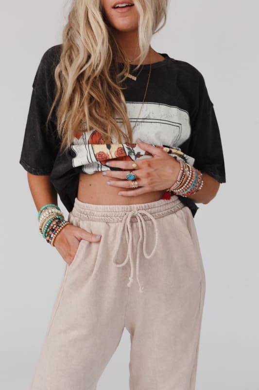 So Comfy Wide Leg Pant Full Length - Taupe