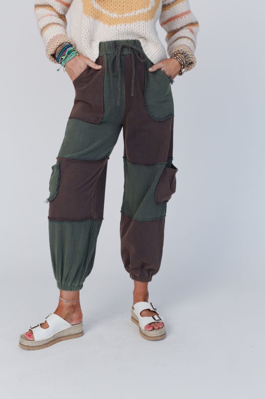 All Day Long Jogger Pant - Brown Multi | Three Bird Nest