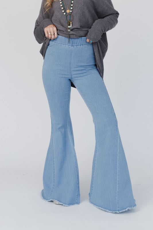 Magnolia Patchwork Jeans - Washed Denim | Three Bird Nest