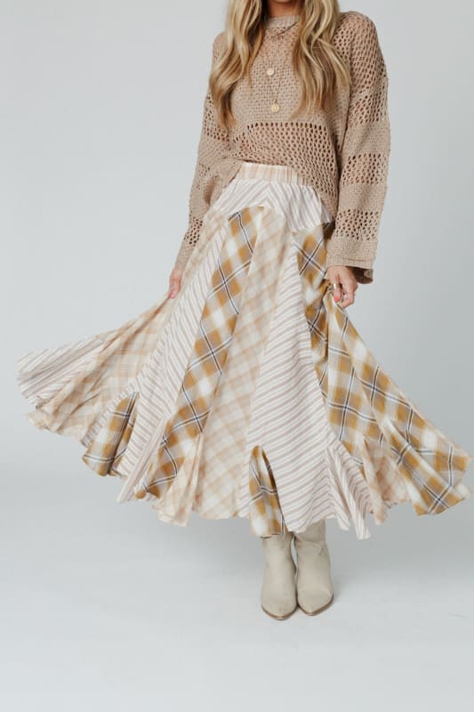 Twirl With Us Maxi Skirt - Natural